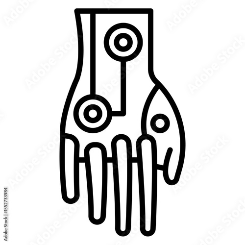 Cybernetic Limb Vector Icon