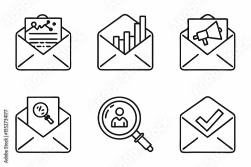 e mail icon set