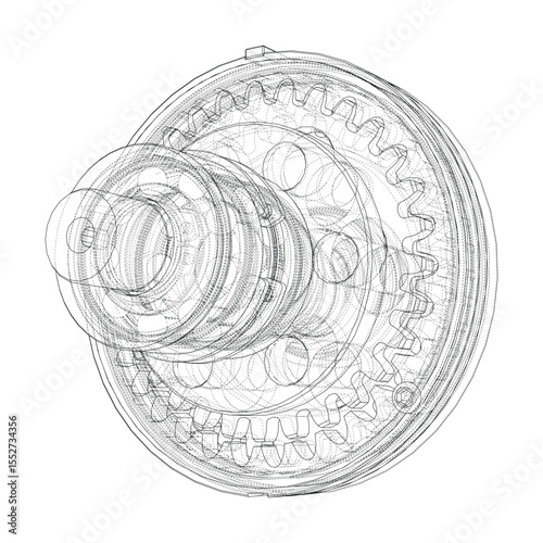 Wave Reducer. Vector illustration, 3d render