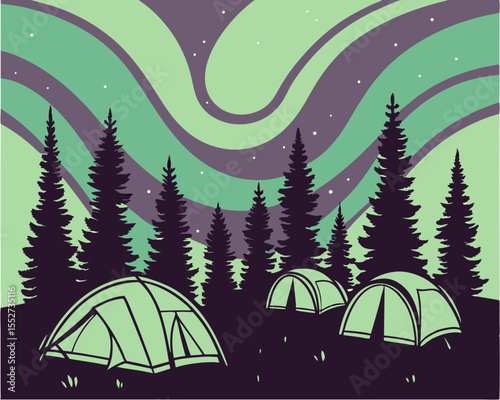 camping in the mountains