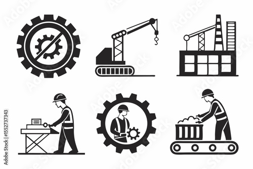 construction worker and building