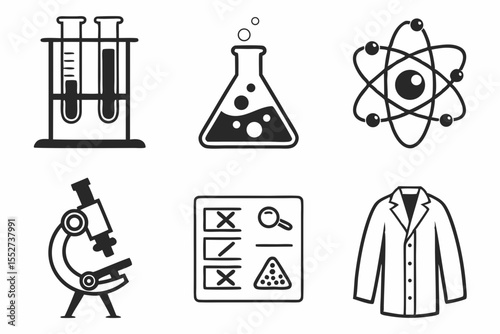vector illustration of a laboratory flask