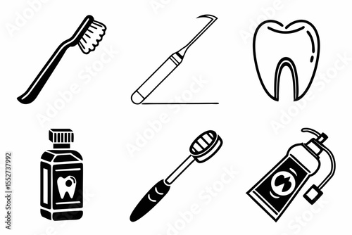 set of dental icons