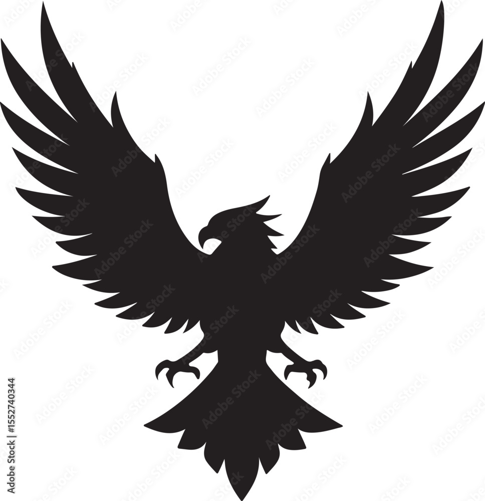 Eagle in Flight Silhouette – powerful and dynamic pose with wings spread.
Eagle in Flight Silhouette – powerful and dynamic pose with wings spread.