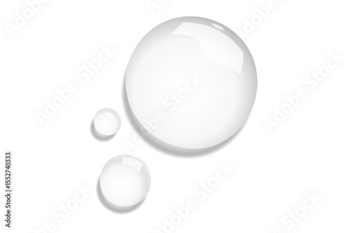 3d white transparent serum