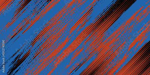 Abstract orange, black and blue background with grunge brush strokes. textures for poster and web banner design