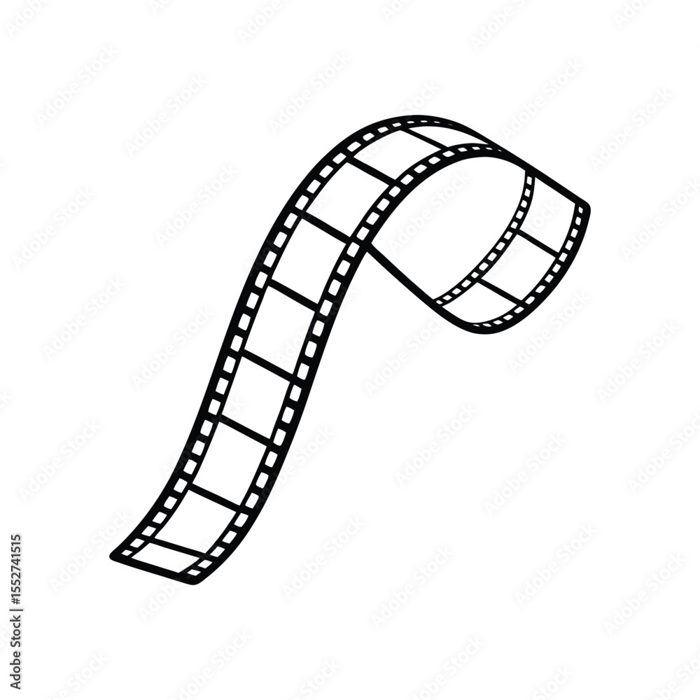 Fototapeta premium film strip line art
