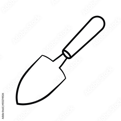 realistic trowel line art