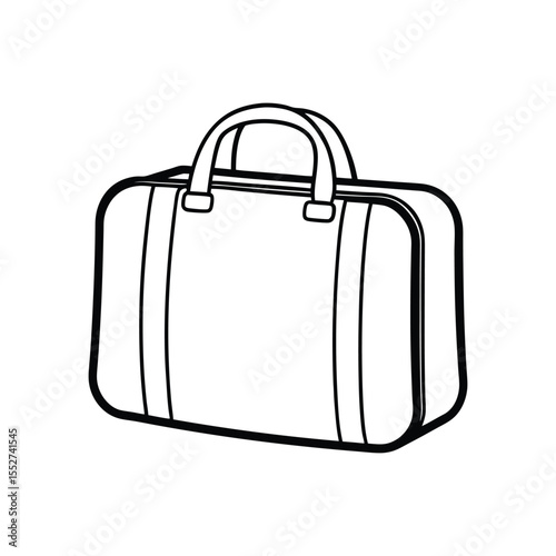 travel bag line art