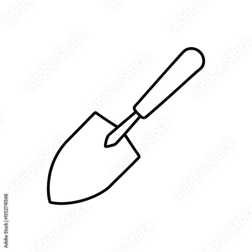 realistic trowel line art