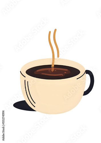 Steaming Cup of Coffee Comfort.