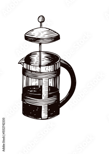 Chic French Press in Monochrome.