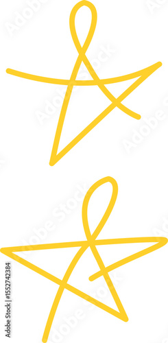 STAR IN A SINGLE LINE STYLIZED FOR THE JUNE FESTIVAL