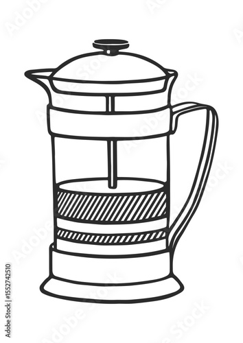 Chic French Press in Monochrome.