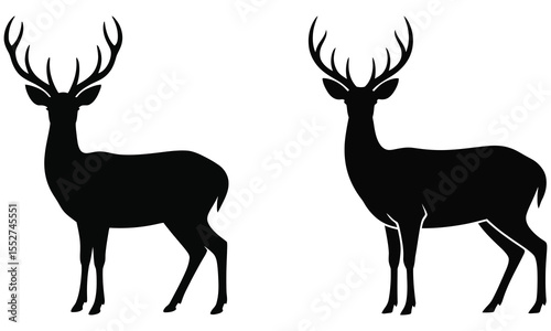 set of eld-s deer silhouettes