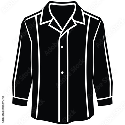 Black Shirt Silhouette Vector Illustration Artwork