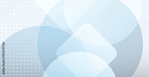 Serene Sky-Blue: Geometric Abstraction with Overlapping Shapes and Subtle Dot Matrix for Modern Backdrop and Calm Aesthetic Design in Pale Tones with Soft Transitions