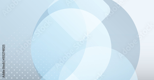 Serene Blue Abstract with Overlapping Gentle Curves and Subtle Dots, Soft Aesthetic Background for Modern Design and Technological Innovation, Light and Fresh Presentation