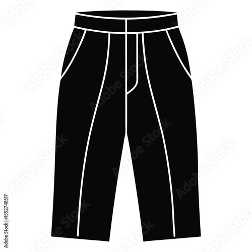 Black Pant Silhouette Vector Illustration Minimal