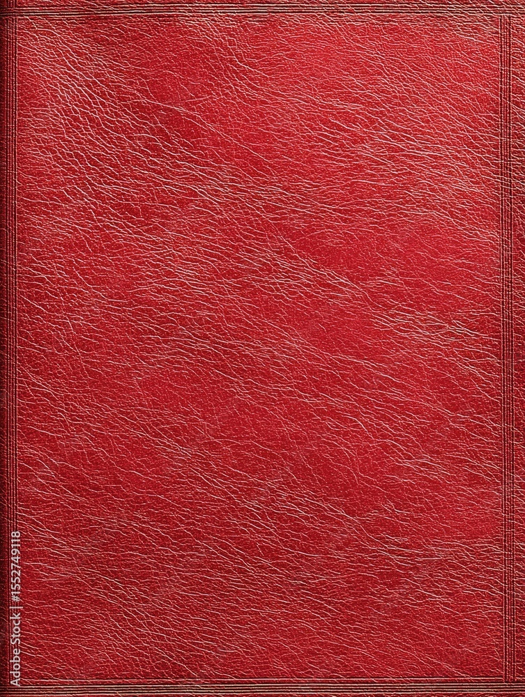 Fototapeta premium Deep red textured surface with a subtle, slightly darker border. The texture resembles fine, interwoven fibers or leather