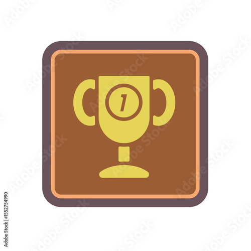1st trophy cup elegant icon