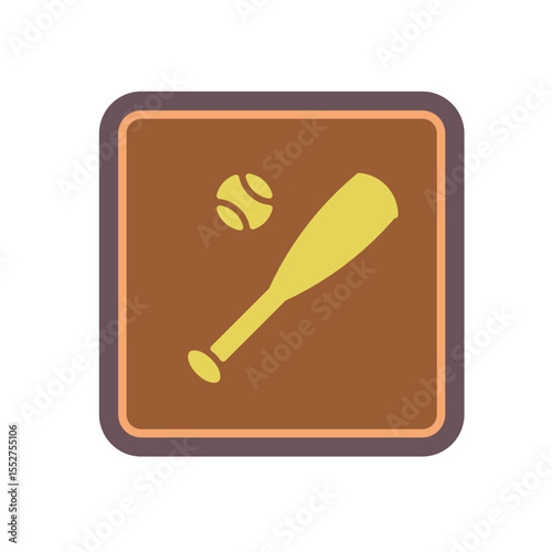 baseball equipment elegant icon