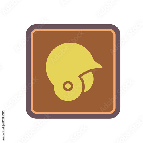 baseball helmet elegant icon