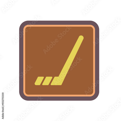 hockey stick elegant icon
