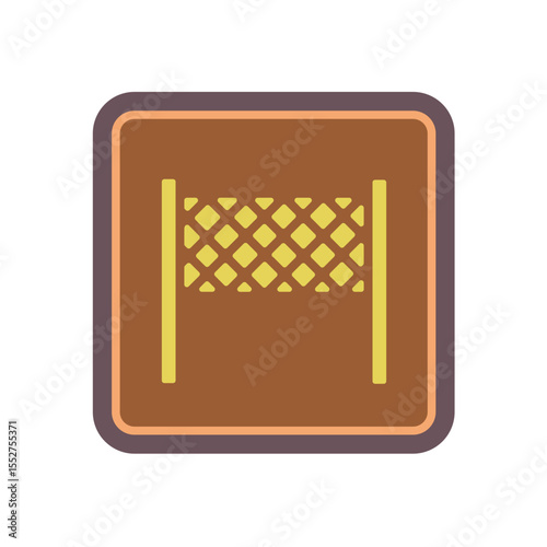 volleyball tennis badminton net elegant icon