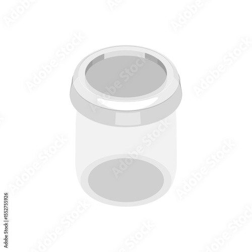 イラスト素材：プラスチックのデザートカップ