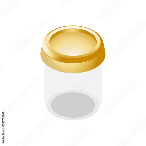 イラスト素材：プラスチックのデザートカップ