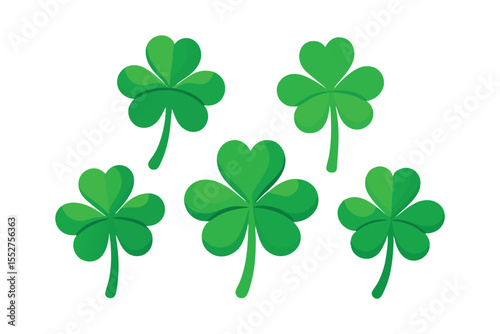 Shamrock leaf clover isolated on white background