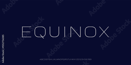 Futuristic Dynamic Elegant and Technology Light Font. Elegant Modern Font