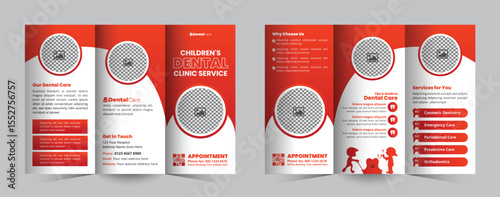Modern Trifold Brochure for Children’s Dental Health Clinics