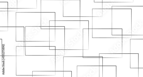 Abstract illustration featuring a bold black lines on a clean white background. The lines should have artistic variations such as rough edges, sketch-like textures.