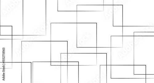 Abstract illustration featuring a bold black lines on a clean white background. The lines should have artistic variations such as rough edges, sketch-like textures.