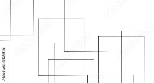 Abstract illustration featuring a bold black lines on a clean white background. The lines should have artistic variations such as rough edges, sketch-like textures.