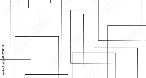 Abstract illustration featuring a bold black lines on a clean white background. The lines should have artistic variations such as rough edges, sketch-like textures.