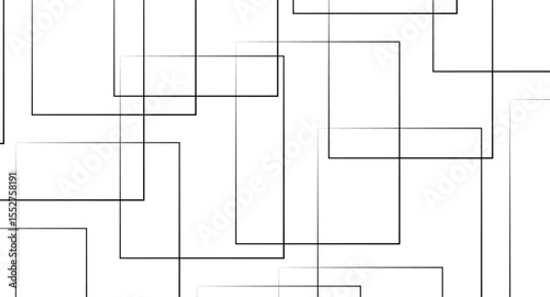 Abstract illustration featuring a bold black lines on a clean white background. The lines should have artistic variations such as rough edges, sketch-like textures.
