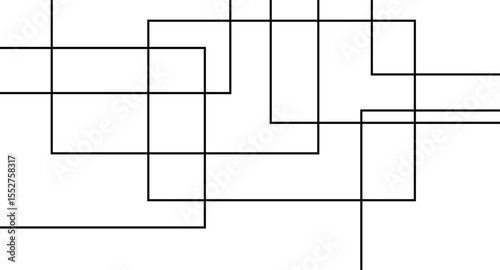 Abstract illustration featuring a bold black lines on a clean white background. The lines should have artistic variations such as rough edges, sketch-like textures.