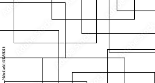 Abstract illustration featuring a bold black lines on a clean white background. The lines should have artistic variations such as rough edges, sketch-like textures.