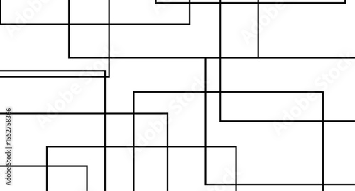 Abstract illustration featuring a bold black lines on a clean white background. The lines should have artistic variations such as rough edges, sketch-like textures.