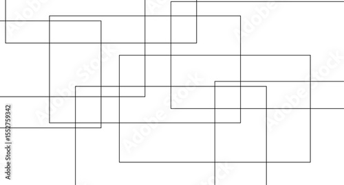 Abstract illustration featuring a bold black lines on a clean white background. The lines should have artistic variations such as rough edges, sketch-like textures.