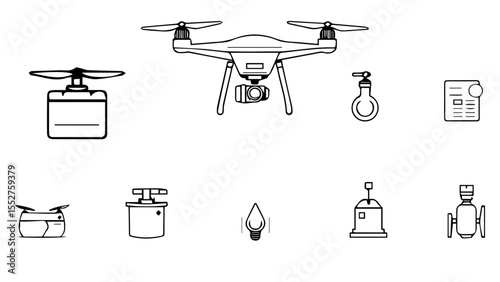 Thin Stroke Icons of Smart Water Flow Alerts and Shutoff Systems
bathroom icon set