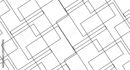 Abstract illustration featuring a bold black lines on a clean white background. The lines should have artistic variations such as rough edges, sketch-like textures.