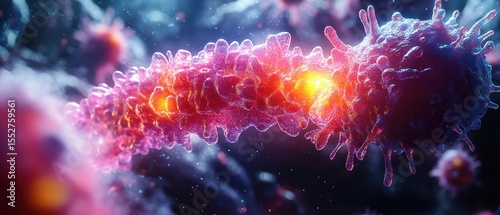 Stunning 3D Model of Phage Targeting Pathogen