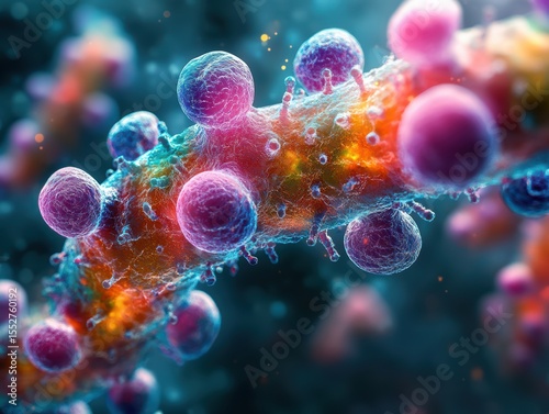 Closeup of Biofilms Forming on Surfaces