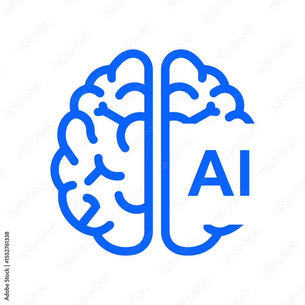Obraz premium AI concept vector illustration isolated