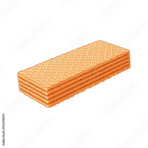 Sweet Milk Flavor Wafer Vector illustration isolated
