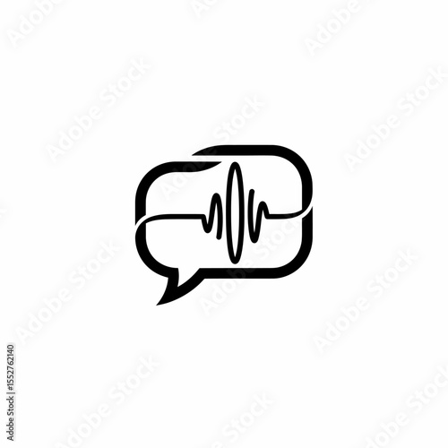Speech bubble with sound wave icon representing voice message or audio communication